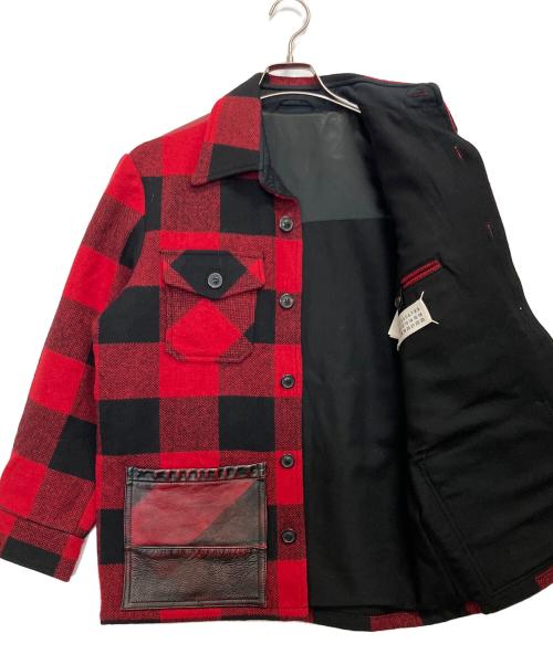 Martin Margiela 10（マルタン・マルジェラ 10）Martin Margiela 10 (マルタン・マルジェラ 10) ウールジャケット レッド×ブラック サイズ:44の古着・服飾アイテム