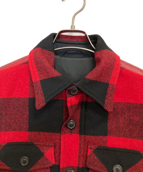 Martin Margiela 10（マルタン・マルジェラ 10）Martin Margiela 10 (マルタン・マルジェラ 10) ウールジャケット レッド×ブラック サイズ:44の古着・服飾アイテム