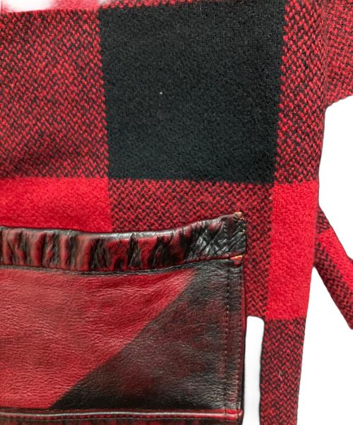 Martin Margiela 10（マルタン・マルジェラ 10）Martin Margiela 10 (マルタン・マルジェラ 10) ウールジャケット レッド×ブラック サイズ:44の古着・服飾アイテム