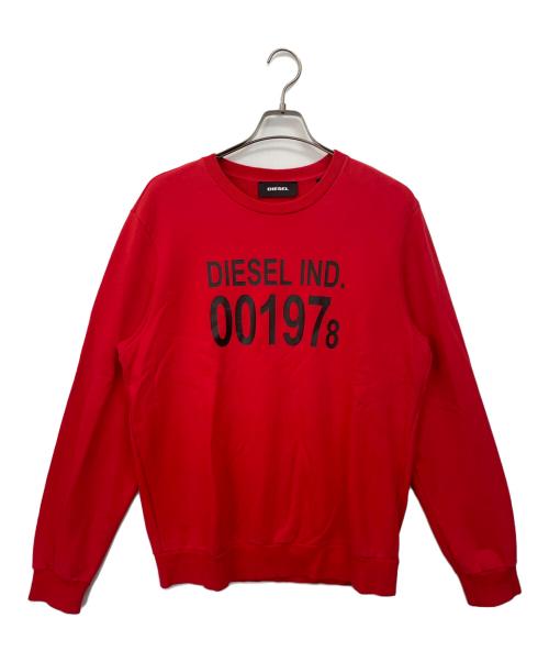 DIESEL（ディーゼル）DIESEL (ディーゼル) スウェット レッド サイズ:Lの古着・服飾アイテム