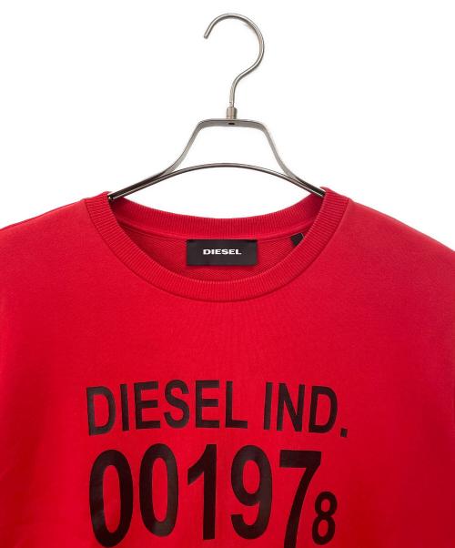 DIESEL（ディーゼル）DIESEL (ディーゼル) スウェット レッド サイズ:Lの古着・服飾アイテム