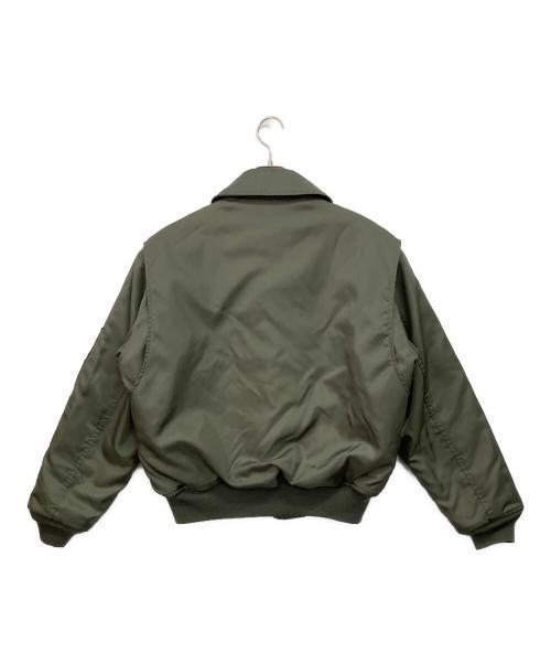 HOUSTON（ヒューストン）HOUSTON (ヒューストン) フライトジャケット カーキ サイズ:Lの古着・服飾アイテム
