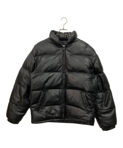 Schott（ショット）Schott (ショット) レザーダウンジャケット ブラック サイズ:40の古着・服飾アイテム