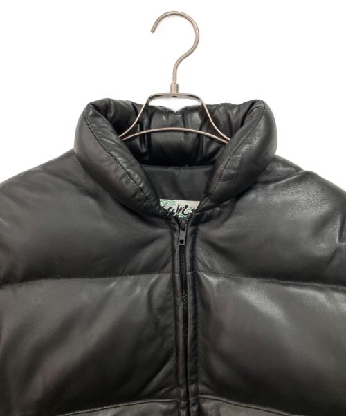 Schott（ショット）Schott (ショット) レザーダウンジャケット ブラック サイズ:40の古着・服飾アイテム