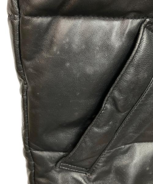 Schott（ショット）Schott (ショット) レザーダウンジャケット ブラック サイズ:40の古着・服飾アイテム