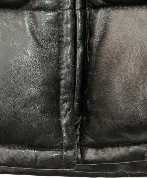Schott（ショット）Schott (ショット) レザーダウンジャケット ブラック サイズ:40の古着・服飾アイテム