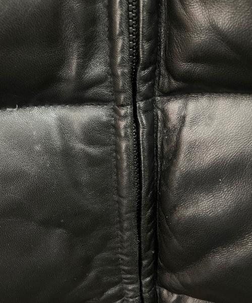 Schott（ショット）Schott (ショット) レザーダウンジャケット ブラック サイズ:40の古着・服飾アイテム