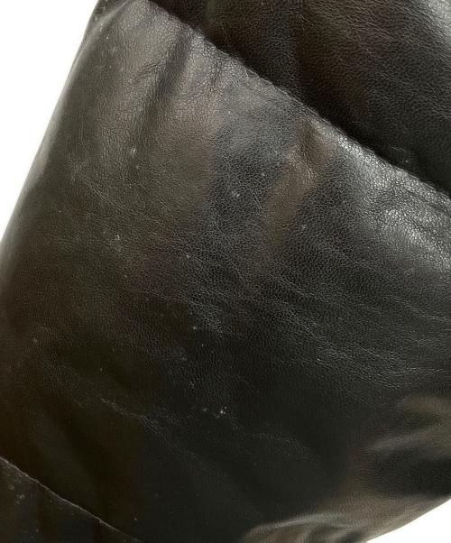 Schott（ショット）Schott (ショット) レザーダウンジャケット ブラック サイズ:40の古着・服飾アイテム