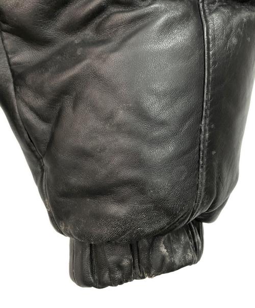Schott（ショット）Schott (ショット) レザーダウンジャケット ブラック サイズ:40の古着・服飾アイテム