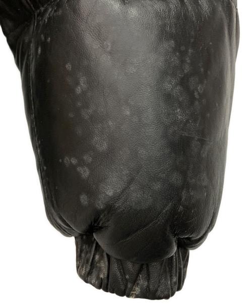 Schott（ショット）Schott (ショット) レザーダウンジャケット ブラック サイズ:40の古着・服飾アイテム