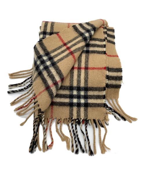 Burberry's（バーバリーズ）Burberry's (バーバリーズ) ウールマフラー ベージュの古着・服飾アイテム