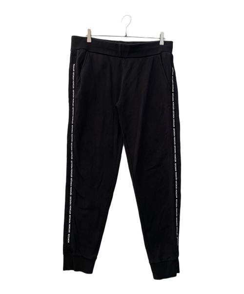 MONCLER（モンクレール）MONCLER (モンクレール) ロゴサイドラインスウェットパンツ ブラック サイズ:Ｌの古着・服飾アイテム