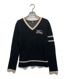 BURBERRY BLUE LABEL（バーバリー ブルー レーベル）の古着「厚手ニット」｜ブラック×ホワイト