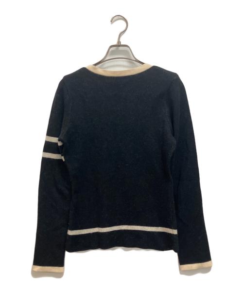 BURBERRY BLUE LABEL（バーバリー ブルー レーベル）BURBERRY BLUE LABEL (バーバリー ブルー レーベル) 厚手ニット ブラック×ホワイト サイズ:38の古着・服飾アイテム