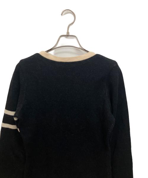 BURBERRY BLUE LABEL（バーバリー ブルー レーベル）BURBERRY BLUE LABEL (バーバリー ブルー レーベル) 厚手ニット ブラック×ホワイト サイズ:38の古着・服飾アイテム