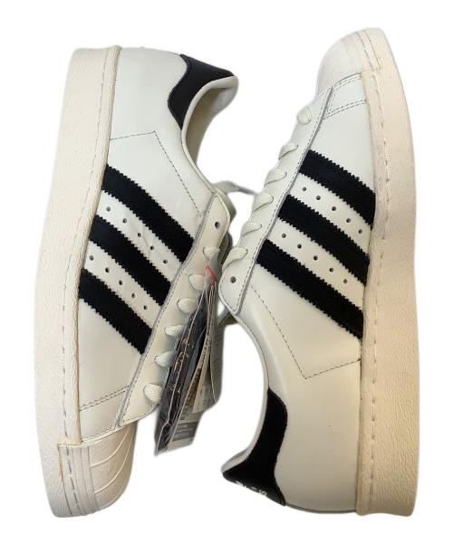 adidas（アディダス）adidas (アディダス) SUPERSTAR 80s VINTAGE DX WHITE BLACK　スニーカー ホワイト サイズ:27 未使用品の古着・服飾アイテム