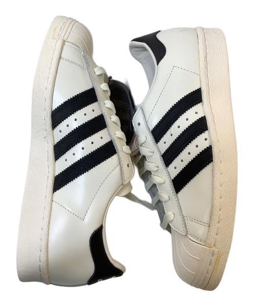 adidas（アディダス）adidas (アディダス) SUPERSTAR 80s VINTAGE DX WHITE BLACK　スニーカー ホワイト サイズ:27 未使用品の古着・服飾アイテム