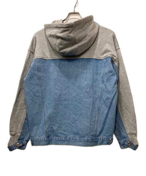 adidas Originals（アディダスオリジナル）adidas Originals (アディダスオリジナル) デニムパーカー グレー×ブルー サイズ:Lの古着・服飾アイテム