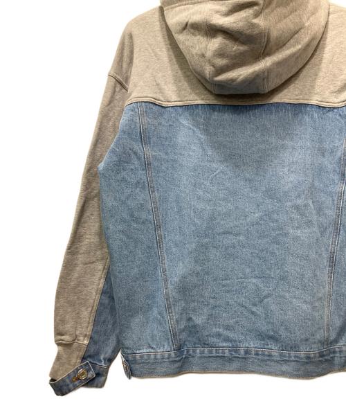 adidas Originals（アディダスオリジナル）adidas Originals (アディダスオリジナル) デニムパーカー グレー×ブルー サイズ:Lの古着・服飾アイテム