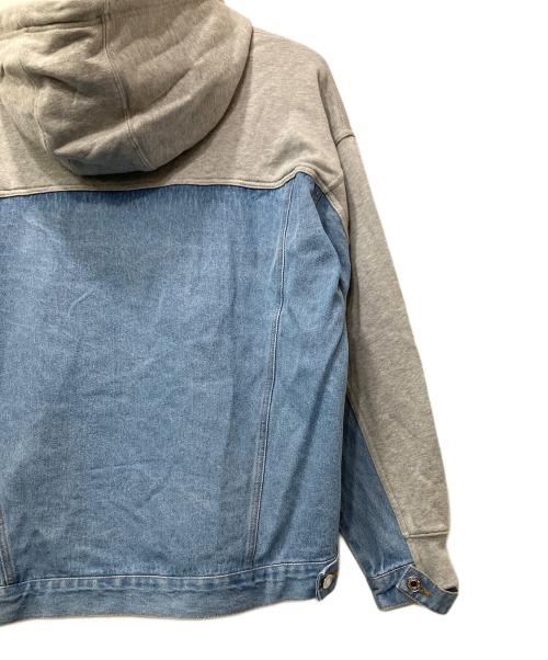 adidas Originals（アディダスオリジナル）adidas Originals (アディダスオリジナル) デニムパーカー グレー×ブルー サイズ:Lの古着・服飾アイテム