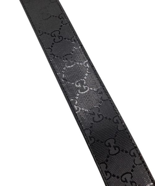 GUCCI（グッチ）GUCCI (グッチ) GGインプリメ　インターロッキング　ベルト ブラック×ブラウンの古着・服飾アイテム