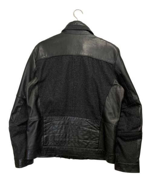 BOSS HUGO BOSS（ボス ヒューゴボス）BOSS HUGO BOSS (ボス ヒューゴボス) レザージャケット ブラック サイズ:UK 50の古着・服飾アイテム