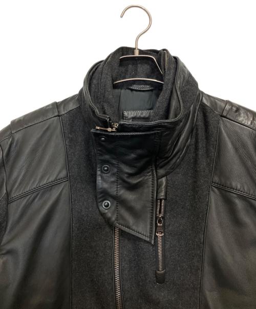 BOSS HUGO BOSS（ボス ヒューゴボス）BOSS HUGO BOSS (ボス ヒューゴボス) レザージャケット ブラック サイズ:UK 50の古着・服飾アイテム