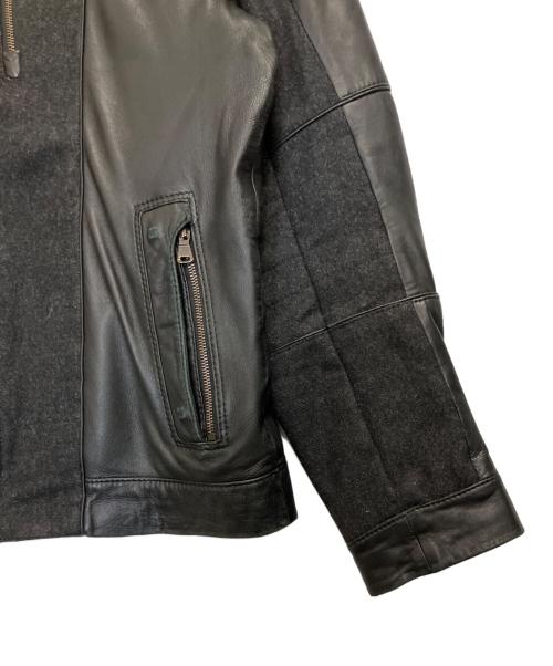 BOSS HUGO BOSS（ボス ヒューゴボス）BOSS HUGO BOSS (ボス ヒューゴボス) レザージャケット ブラック サイズ:UK 50の古着・服飾アイテム