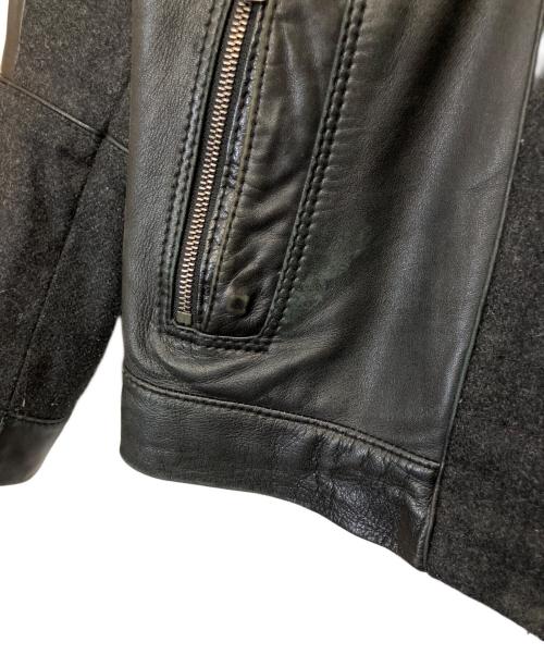 BOSS HUGO BOSS（ボス ヒューゴボス）BOSS HUGO BOSS (ボス ヒューゴボス) レザージャケット ブラック サイズ:UK 50の古着・服飾アイテム