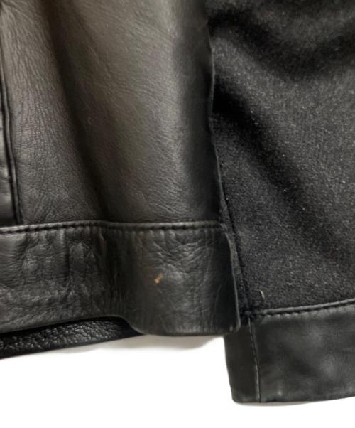 BOSS HUGO BOSS（ボス ヒューゴボス）BOSS HUGO BOSS (ボス ヒューゴボス) レザージャケット ブラック サイズ:UK 50の古着・服飾アイテム