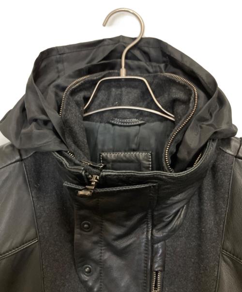 BOSS HUGO BOSS（ボス ヒューゴボス）BOSS HUGO BOSS (ボス ヒューゴボス) レザージャケット ブラック サイズ:UK 50の古着・服飾アイテム