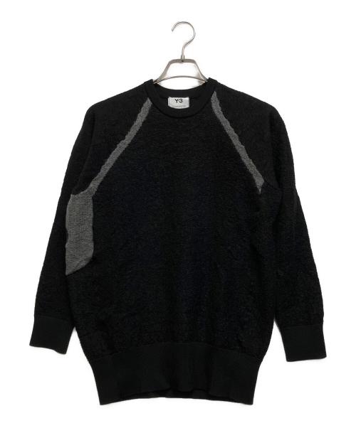 Y-3（ワイスリー）Y-3 (ワイスリー) CLASSIC SHEER KNIT CREW SWEATER ブラック サイズ:2XSの古着・服飾アイテム