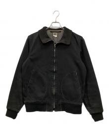 POST O'ALLS（ポストオーバーオールズ）の古着「ジップアップジャケット」｜ブラック