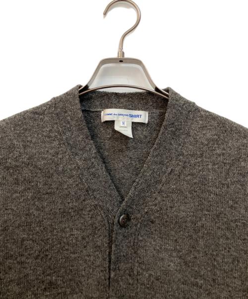 COMME des GARCONS SHIRT（コムデギャルソンシャツ）COMME des GARCONS SHIRT (コムデギャルソンシャツ) 薄手カーディガン グレー×ブルー サイズ:Mの古着・服飾アイテム