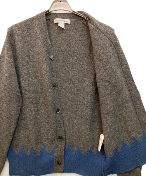 COMME des GARCONS SHIRT（コムデギャルソンシャツ）COMME des GARCONS SHIRT (コムデギャルソンシャツ) 薄手カーディガン グレー×ブルー サイズ:Mの古着・服飾アイテム