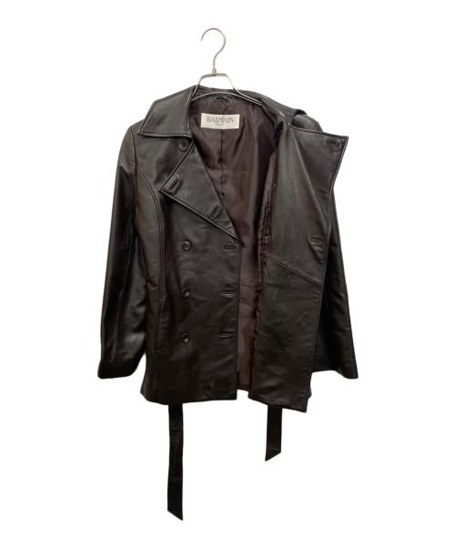 BALMAIN（バルマン）BALMAIN (バルマン) トレンチコート ブラウン サイズ:Lの古着・服飾アイテム