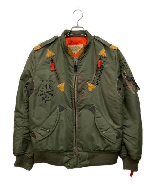 AVIREX（アヴィレックス）AVIREX (アヴィレックス) フライトジャケット オリーブ サイズ:Lの古着・服飾アイテム
