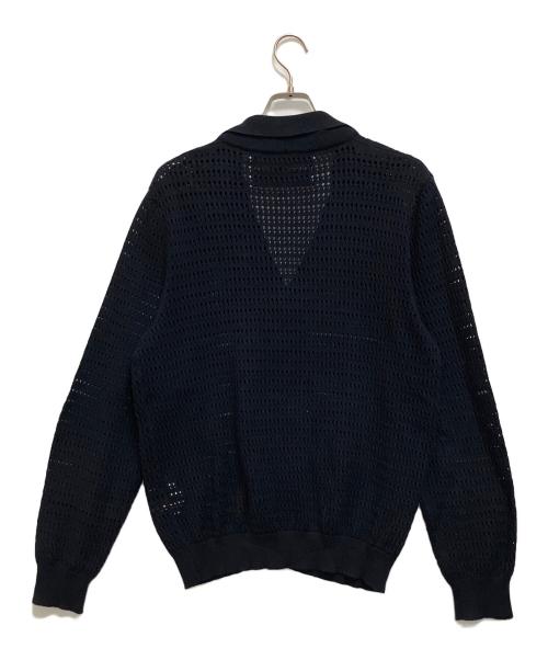 ROBERTO COLLINA（ロベルトコリーナ）ROBERTO COLLINA (ロベルトコリーナ) メッシュニットカーディガン ネイビー サイズ:50の古着・服飾アイテム