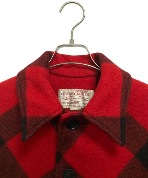 FILSON GARMENT（フィルソン ガーメント）FILSON GARMENT (フィルソン ガーメント) ダブルマッキーノクルーザー レッド サイズ:40の古着・服飾アイテム