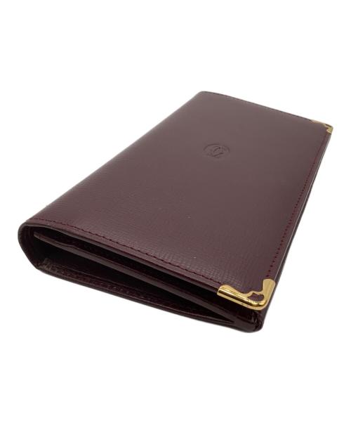 Cartier（カルティエ）Cartier (カルティエ) 2つ折り長財布 ボルドーの古着・服飾アイテム