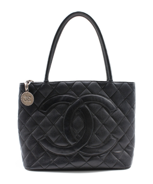 CHANEL（シャネル）CHANEL (シャネル) 1804復刻トートバッグ/キャビアスキン ブラック キャビアスキン 1804 6339612の古着・服飾アイテム
