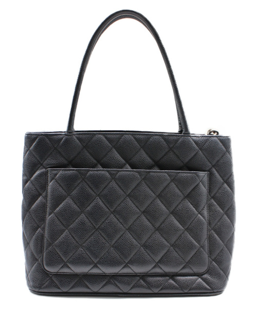 CHANEL（シャネル）CHANEL (シャネル) 1804復刻トートバッグ/キャビアスキン ブラック キャビアスキン 1804 6339612の古着・服飾アイテム