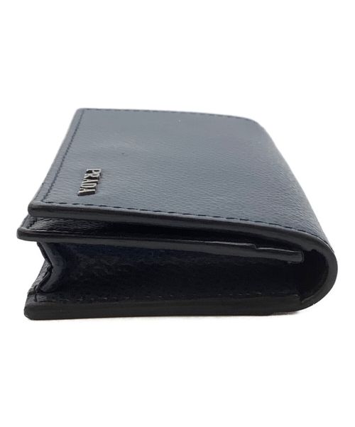 PRADA（プラダ）PRADA (プラダ) カードケース ネイビー×ブラックの古着・服飾アイテム