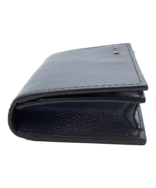PRADA（プラダ）PRADA (プラダ) カードケース ネイビー×ブラックの古着・服飾アイテム