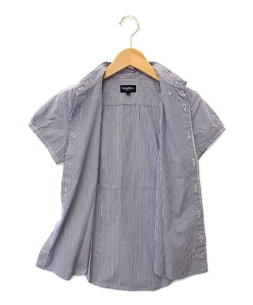 Gymphlex（ジムフレックス）Gymphlex (ジムフレックス) 半袖シャツ ホワイト×ブルー サイズ:12の古着・服飾アイテム