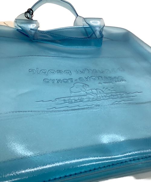 beautiful people（ビューティフルピープル）beautiful people (ビューティフルピープル) クリアエンボス　ビニール　タグトートバッグ スカイブルーの古着・服飾アイテム