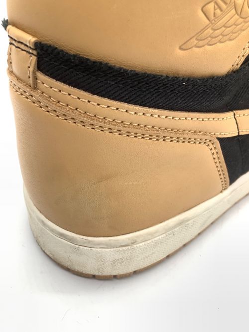 NIKE（ナイキ）NIKE (ナイキ) ハイカットスニーカー　	AIR JORDAN1 ベージュ サイズ:30の古着・服飾アイテム