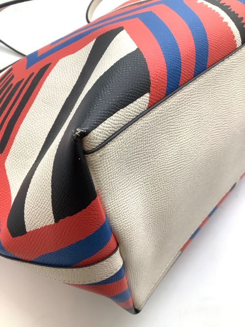 COACH（コーチ）COACH (コーチ) トートバッグ レッド×ネイビーの古着・服飾アイテム