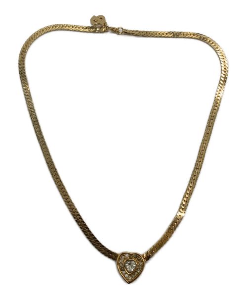 Christian Dior（クリスチャン ディオール）Christian Dior (クリスチャン ディオール) ハートチャームネックレス ゴールドの古着・服飾アイテム