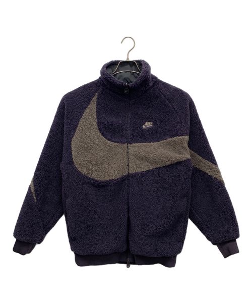 NIKE（ナイキ）NIKE (ナイキ) リバーシブルボアブルゾン パープル×グレー サイズ:Sの古着・服飾アイテム
